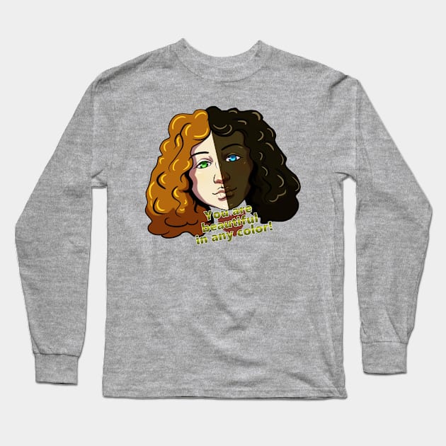 Black and white people Long Sleeve T-Shirt by BonnieFox